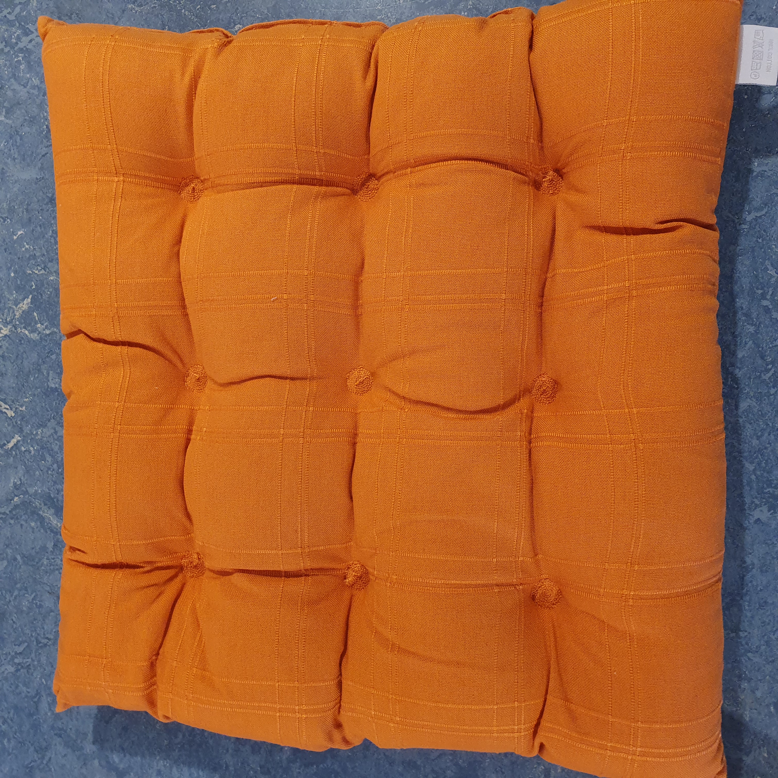 Sitzkissen Dobby orange D51 Kissen, Dekoration für Zuhause, Kopfkissen, Couch, Mobiliar